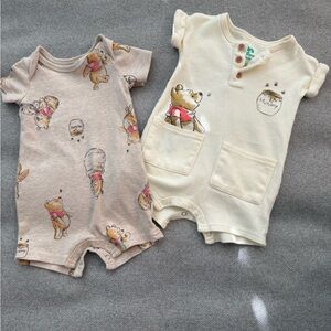 Disney Winnie the Pooh Bodysuit Set - Tan and Cream